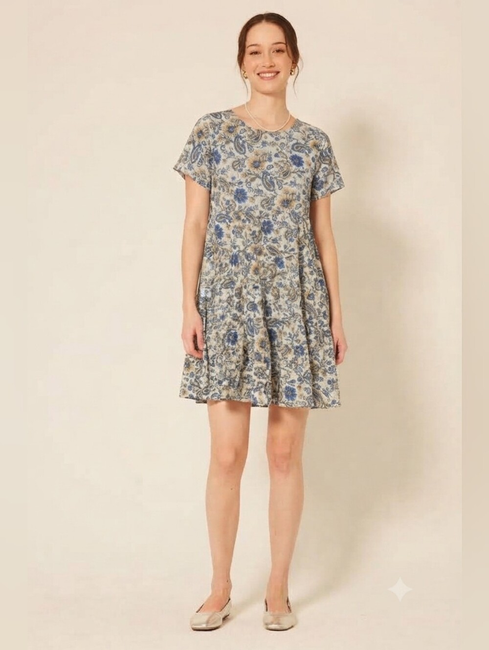Patrons of Peace Malibu Tiered Paisley Mini Dress In Small